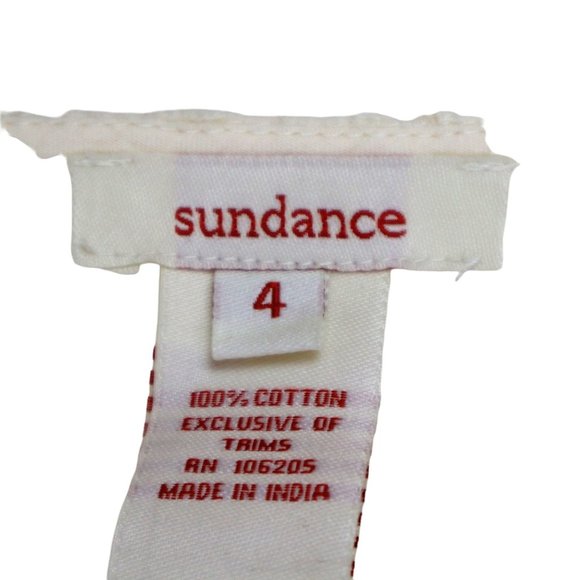 Sundance Eyelet Lined Shift Vanilla Dress Ivory Size 4 - Picture 5 of 6